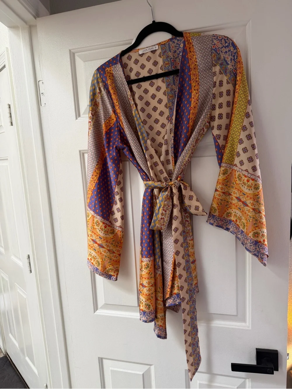 12th Tribe-Gold Standard Multicolored Kimono Dress(S) - Picture 6 of 6